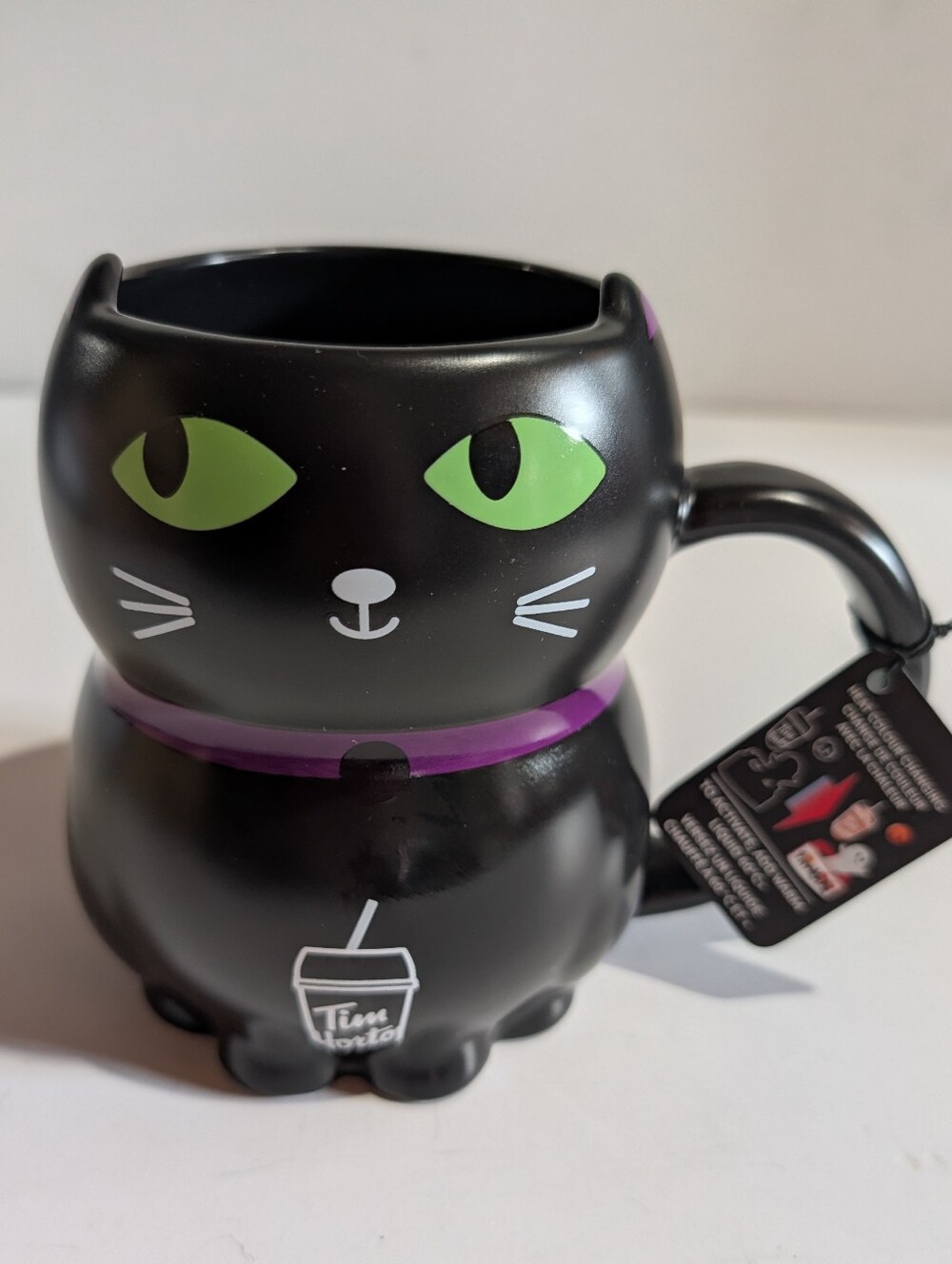 New Tim Hortons Halloween Black Cat Mug Timbits Ghost Ice Capp Heat Change 2025